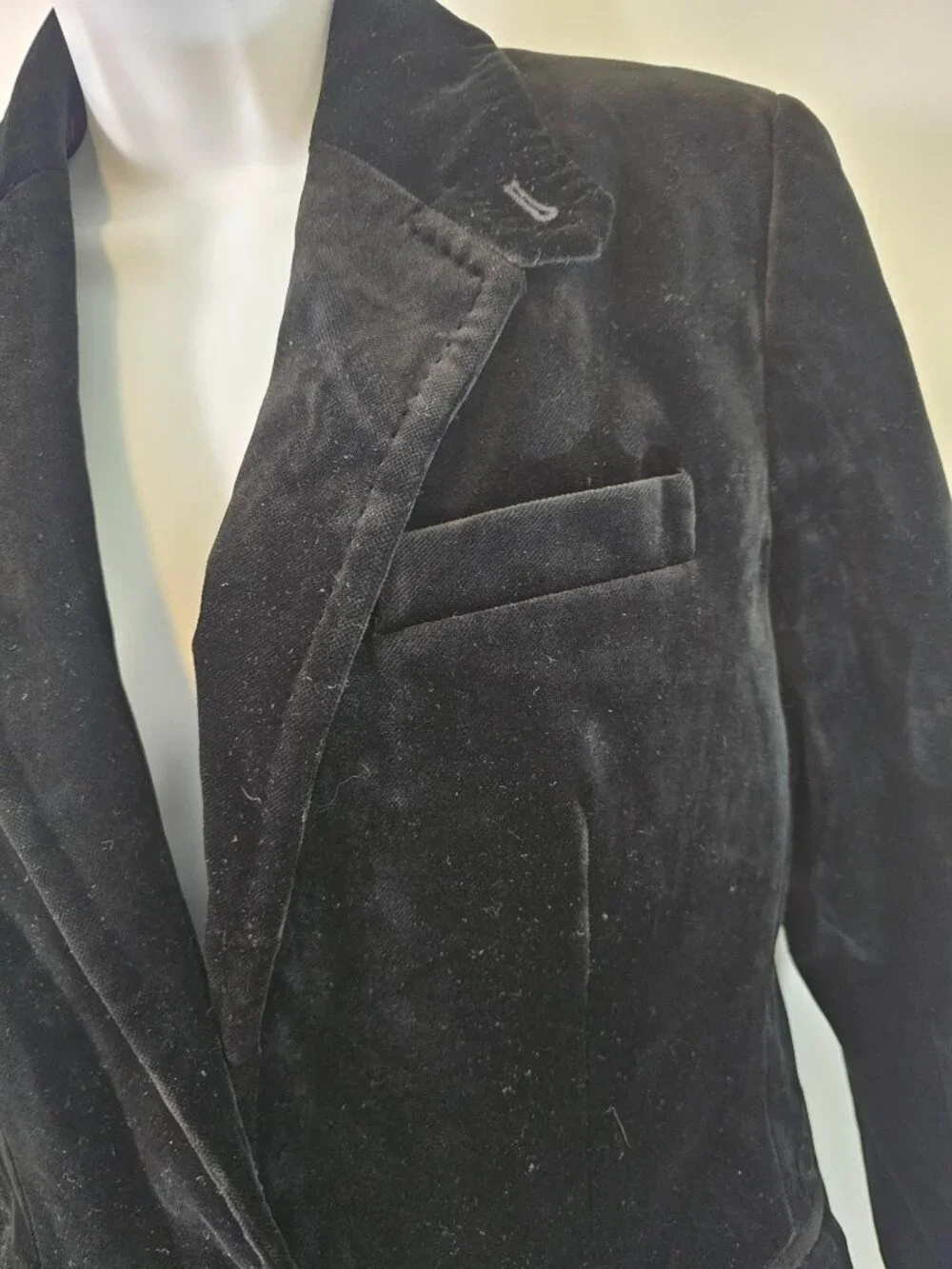 Vintage J. Crew Blazer Black Velvet 4